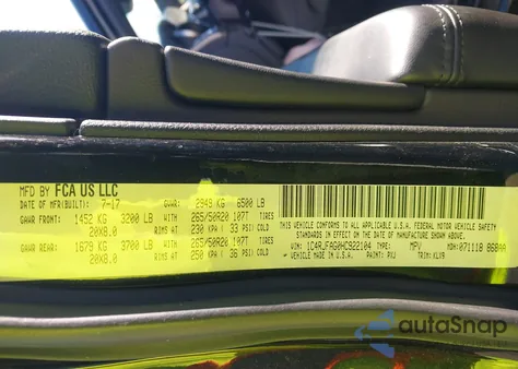 2017 Jeep Grand Cherokee Altitude 4X4 z USA, uszkodzony, nr VIN 1C4RJFAG0HC922104